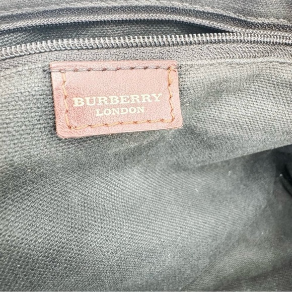 Burberry Bag Haymarket Nova Check Buckle Satchel Brown Leather Plaid - Picture 3 of 14